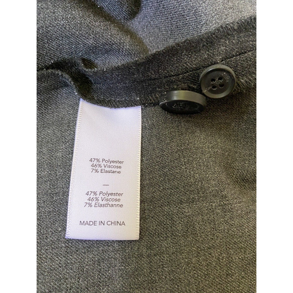 Elizabeth and James Ponte Jacket Blazer Gray 3/4 Ruched Sleeve Barnes On… - Picture 7 of 8